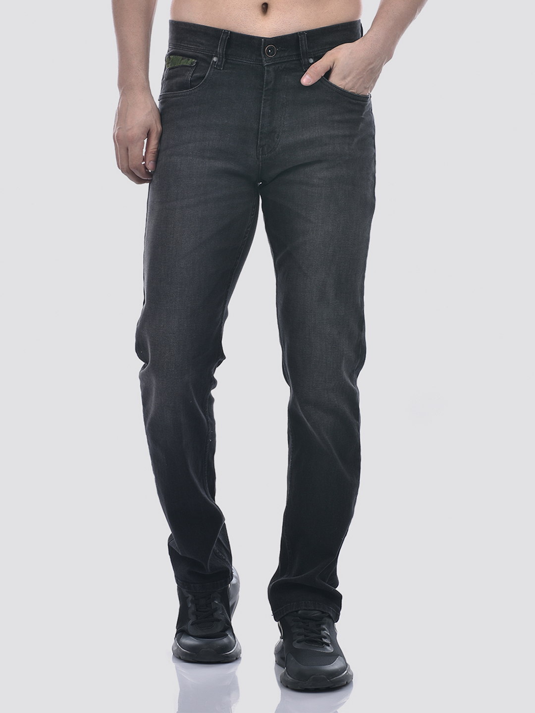 Numero Uno Men Regular Fit Black Sustainable Jeans